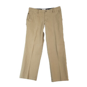 Dockers khaki chino pants men's 36x30 light brown straight comfort waist flex